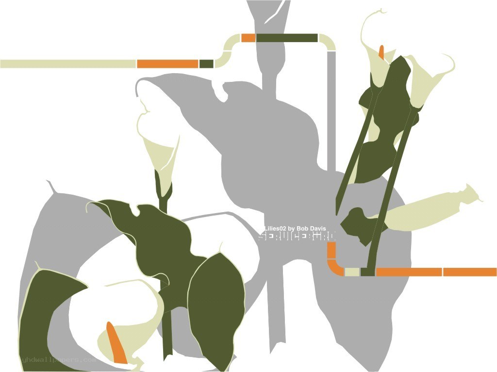 Abstract lilies with pipes