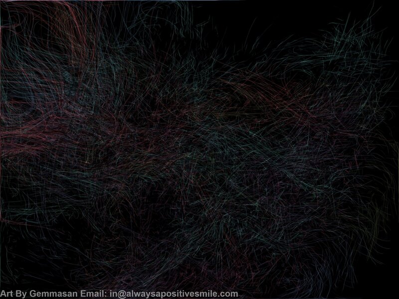 Abstract Line Art — Black, Chaotic
