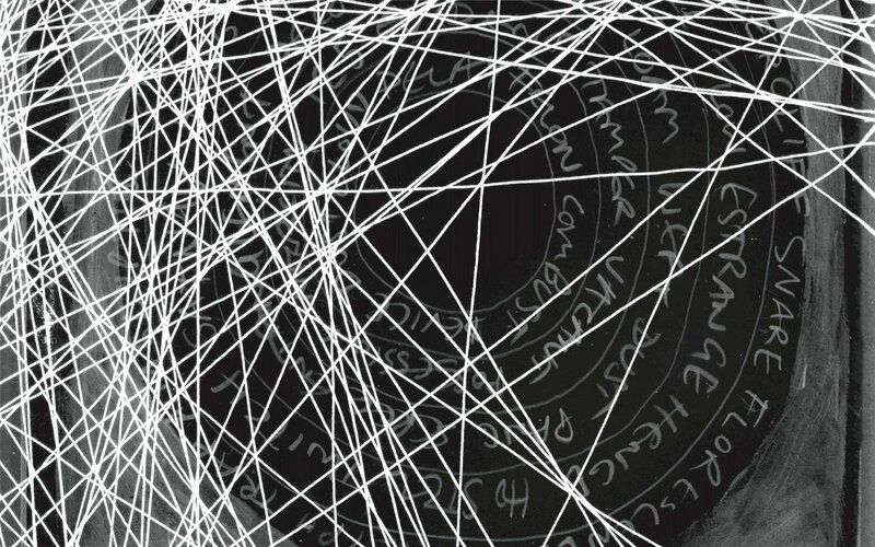 Abstract Line Art — Black
