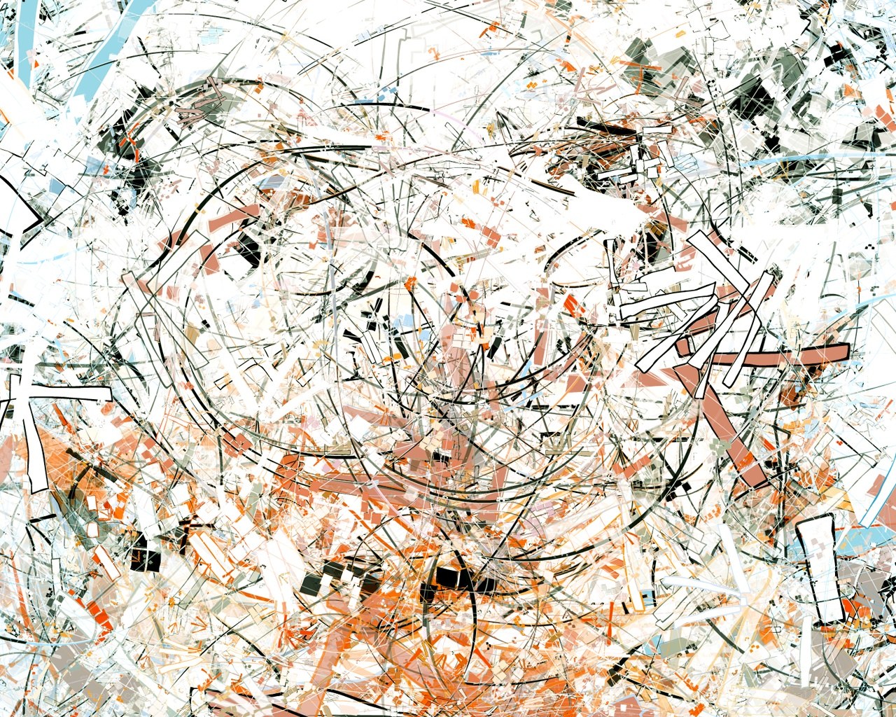 Abstract line art composition