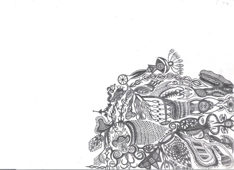 abstract line art drawing