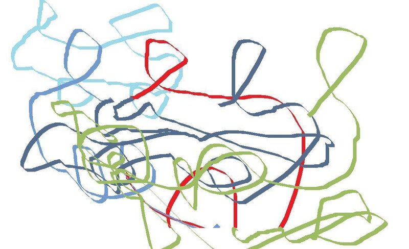 abstract line art drawing