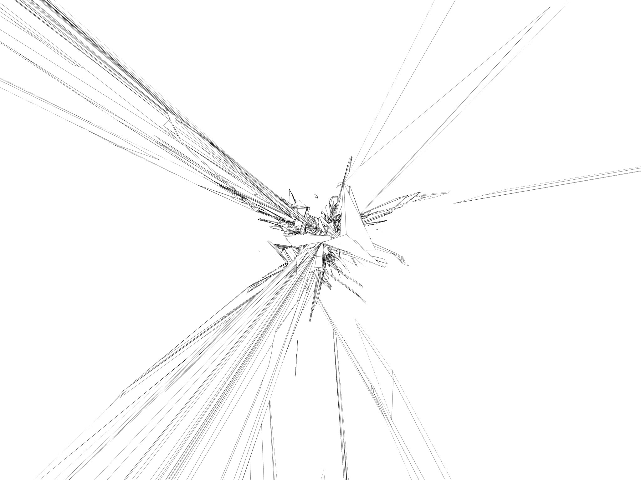 abstract line art explosion