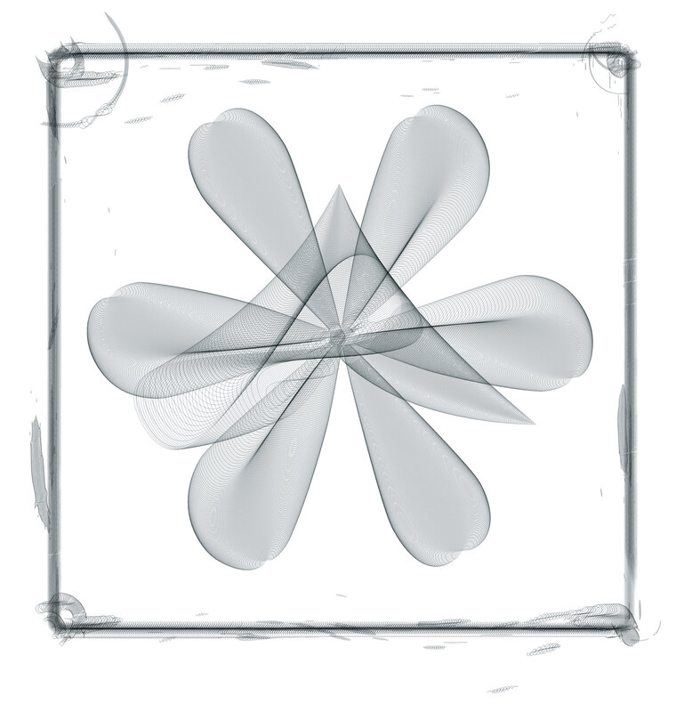 abstract line art flower