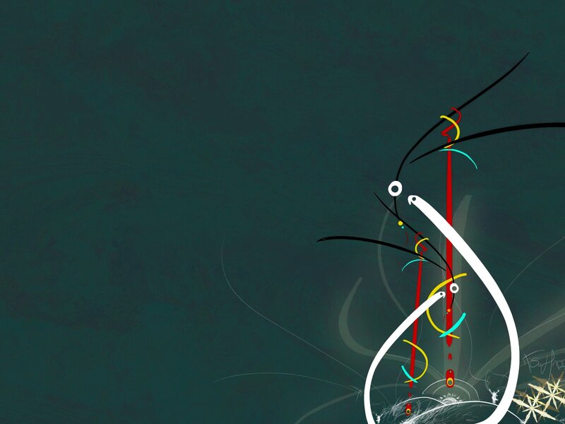 Abstract Line Art — Green