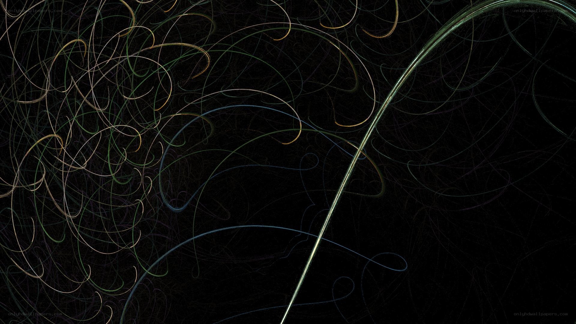 Abstract line art on black