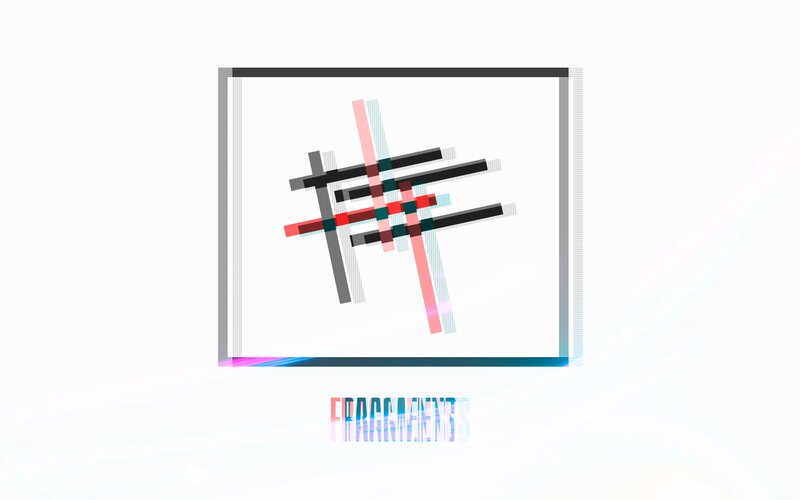 Abstract Line Art — White