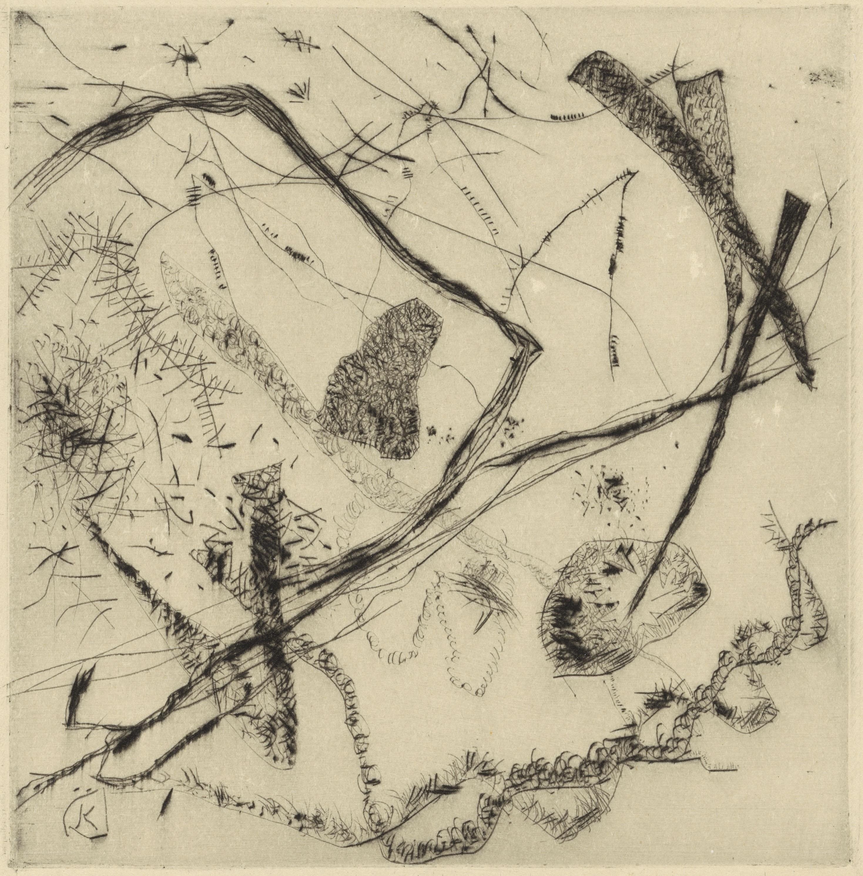 Abstract line drawing artwork