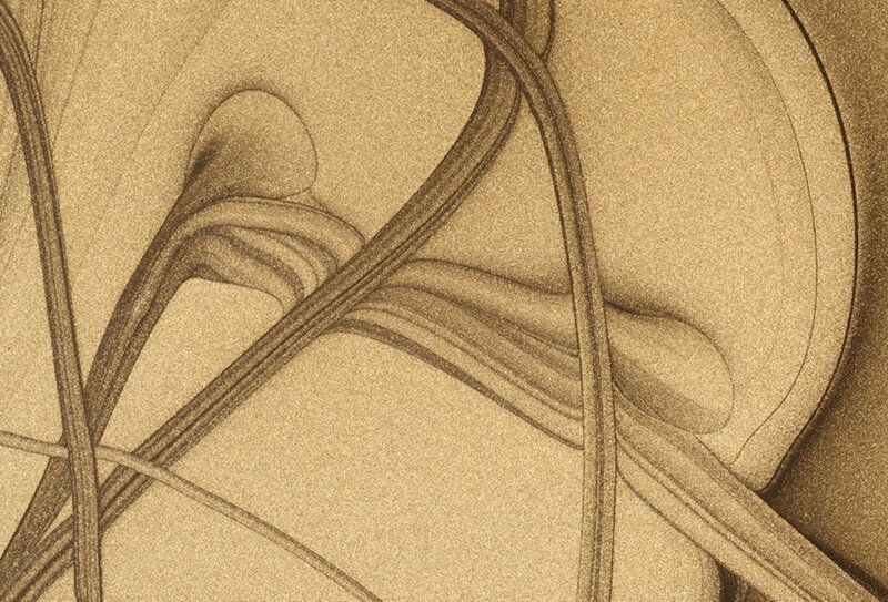 Abstract Line Drawing — Brown