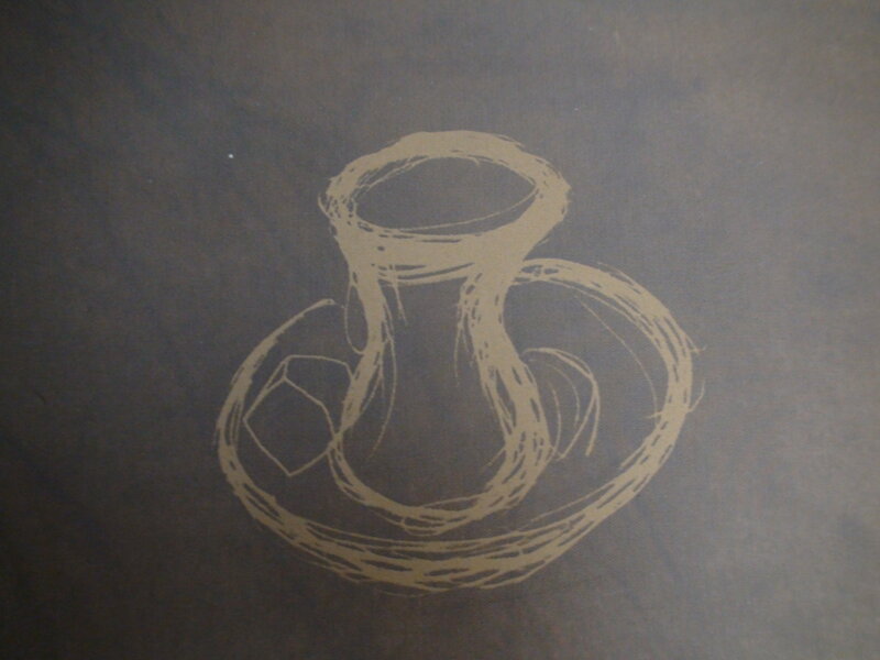 abstract line drawing on dark background
