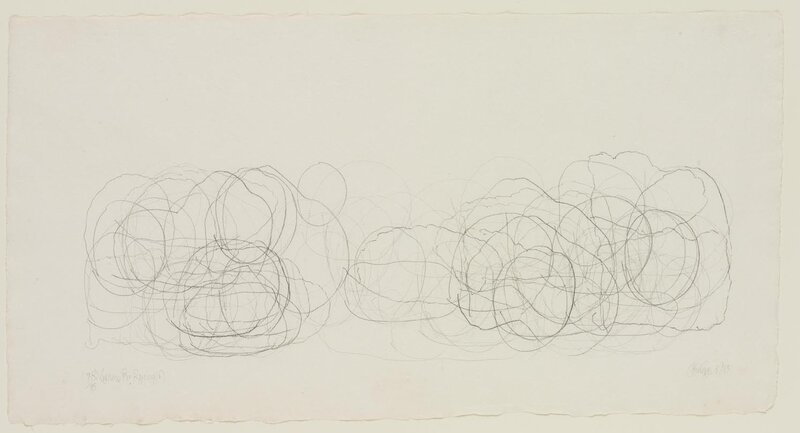 Abstract line drawing on paper