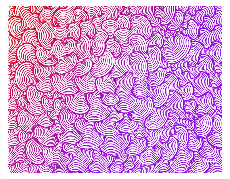 Abstract Line Pattern — Red, Hypnotic