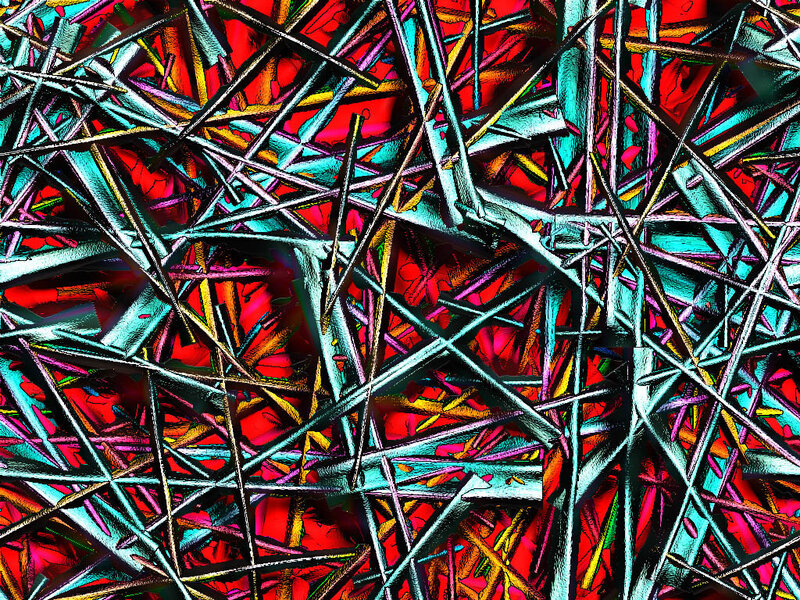 Abstract Line Pattern — Red