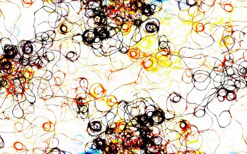 Abstract Line Patterns — Black