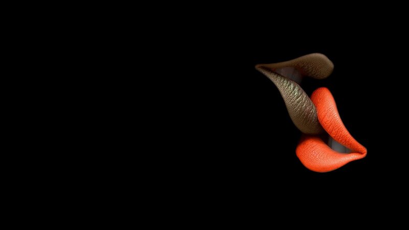 abstract lips on black