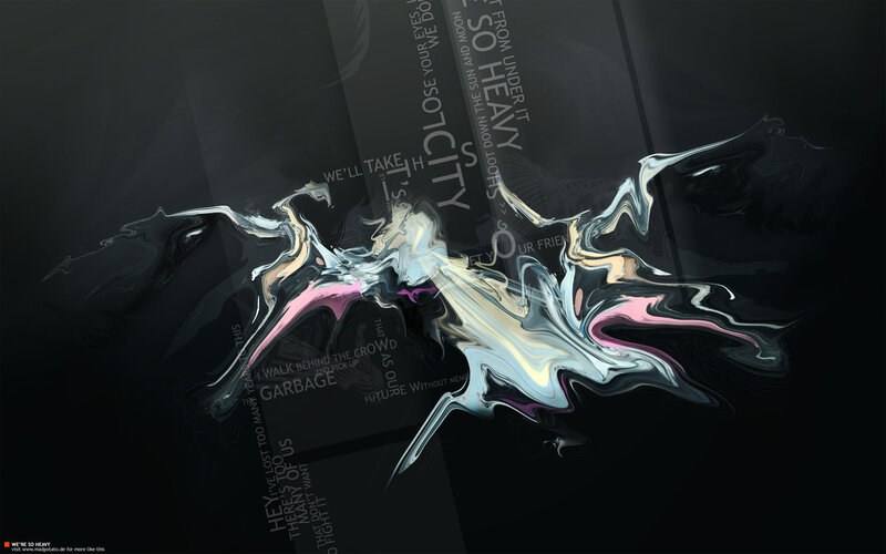 abstract liquid art with text