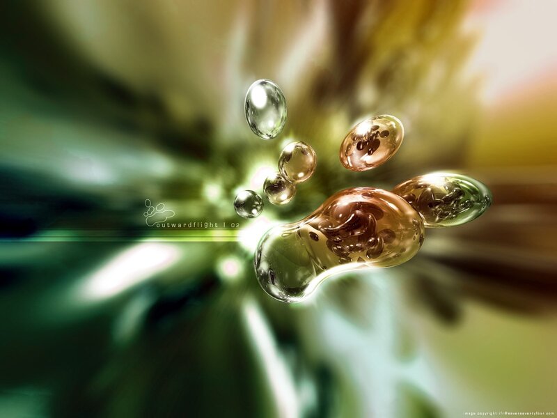 Abstract liquid bubbles