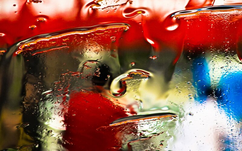 Abstract liquid color reflections