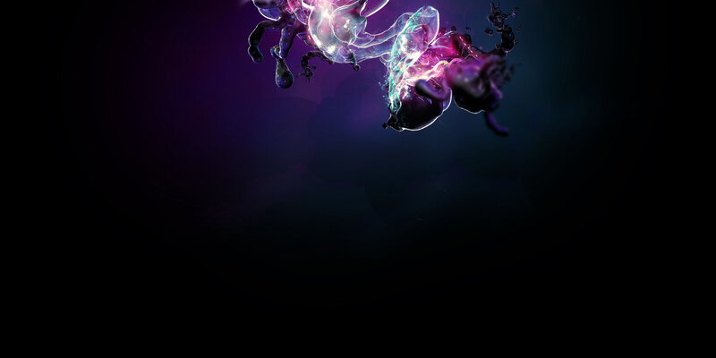 Abstract liquid energy splash