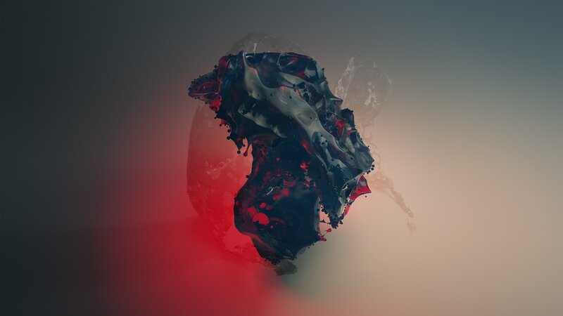 Abstract Liquid Form — Black, Dark