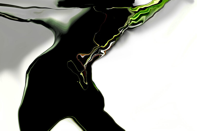 Abstract Liquid Form — Black