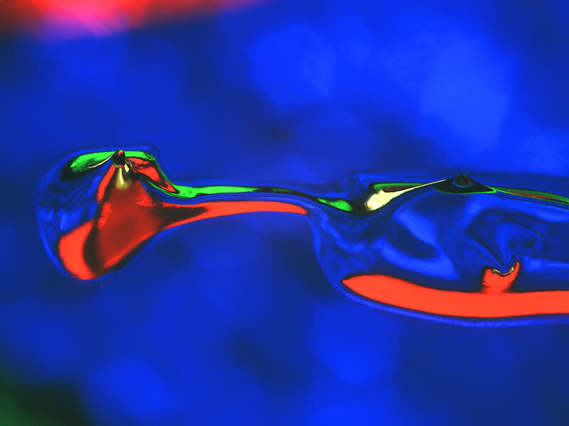 Abstract Liquid Form — Blue