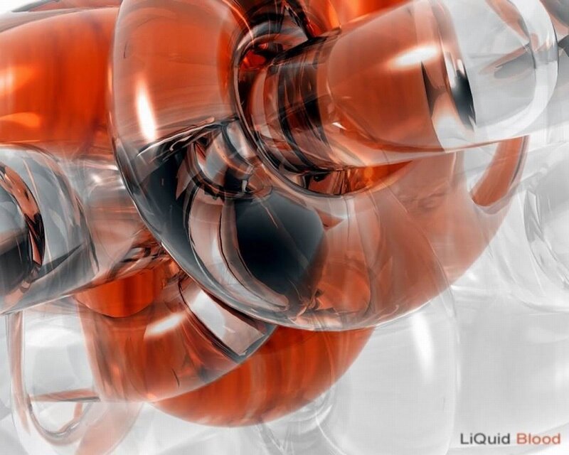 Abstract Liquid Forms — Orange