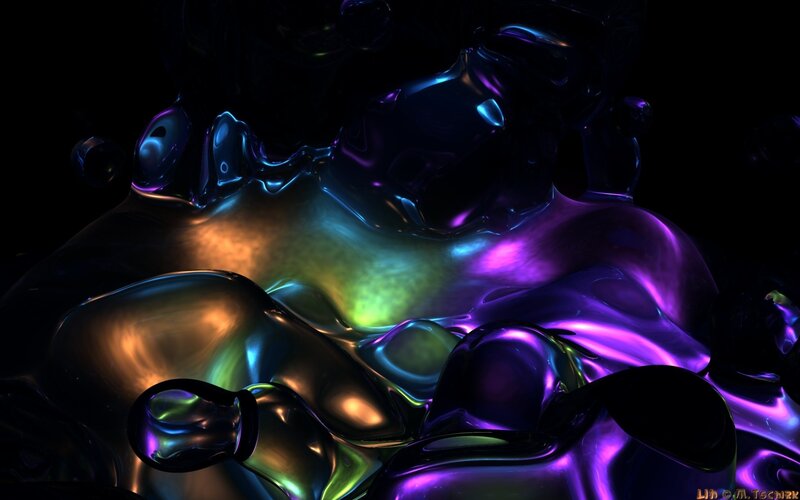 Abstract liquid light forms