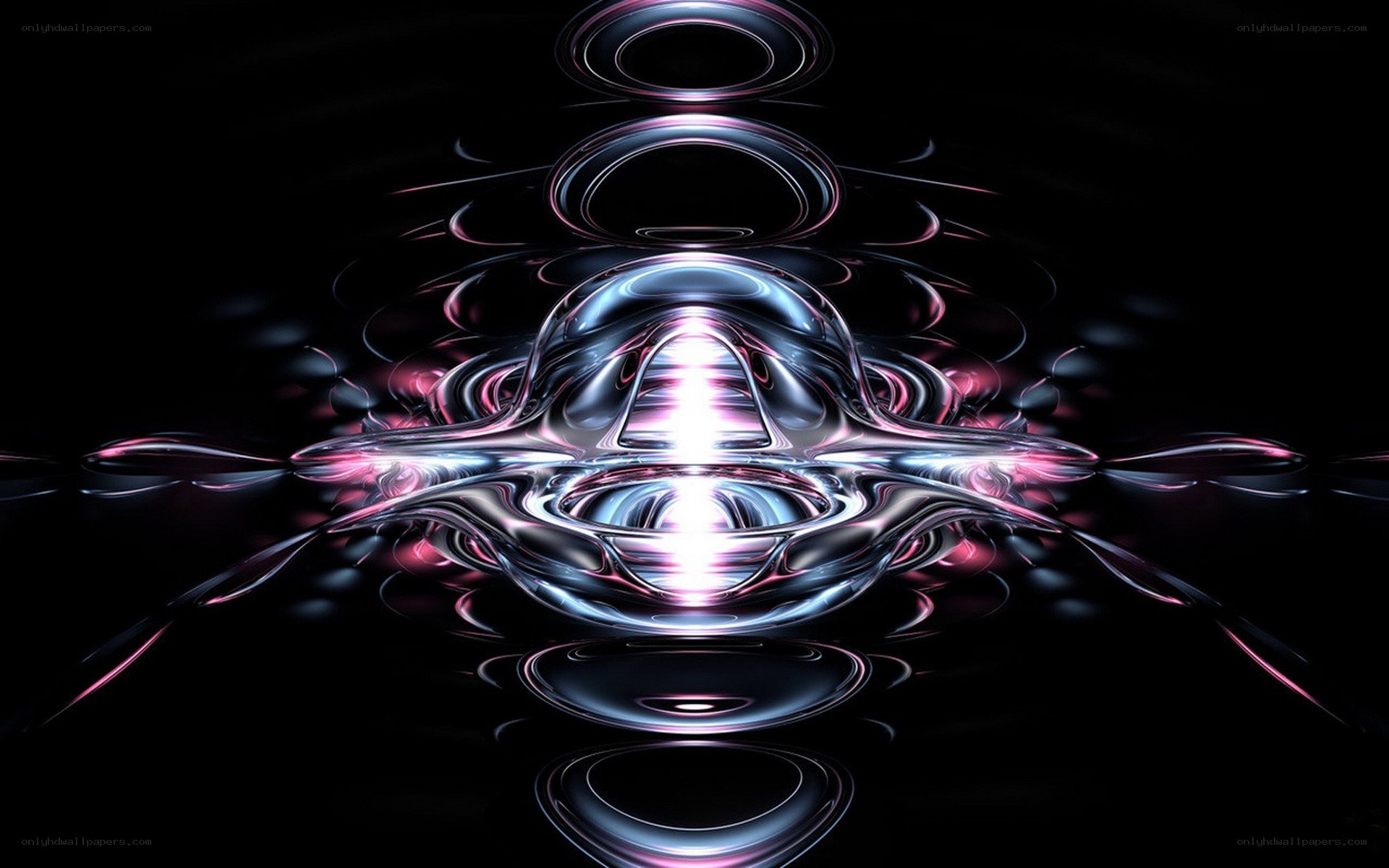 Abstract liquid light sculpture