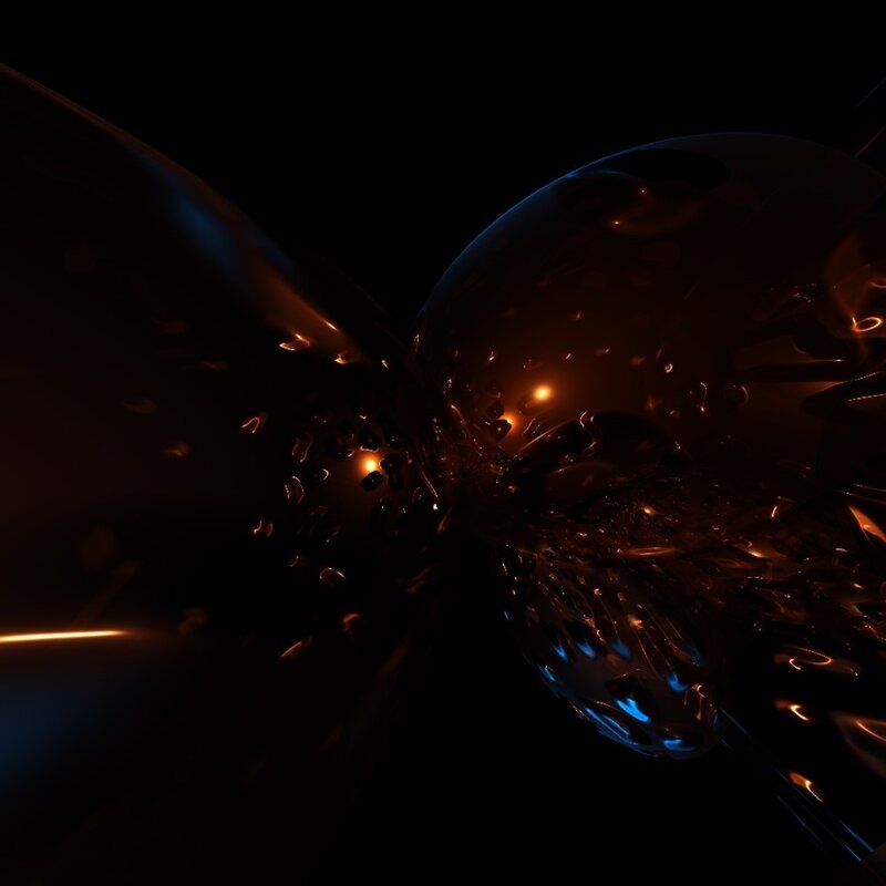 abstract liquid metal sphere