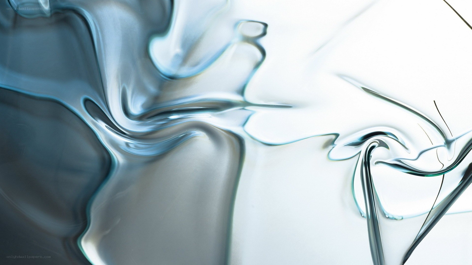 Abstract liquid metal swirl