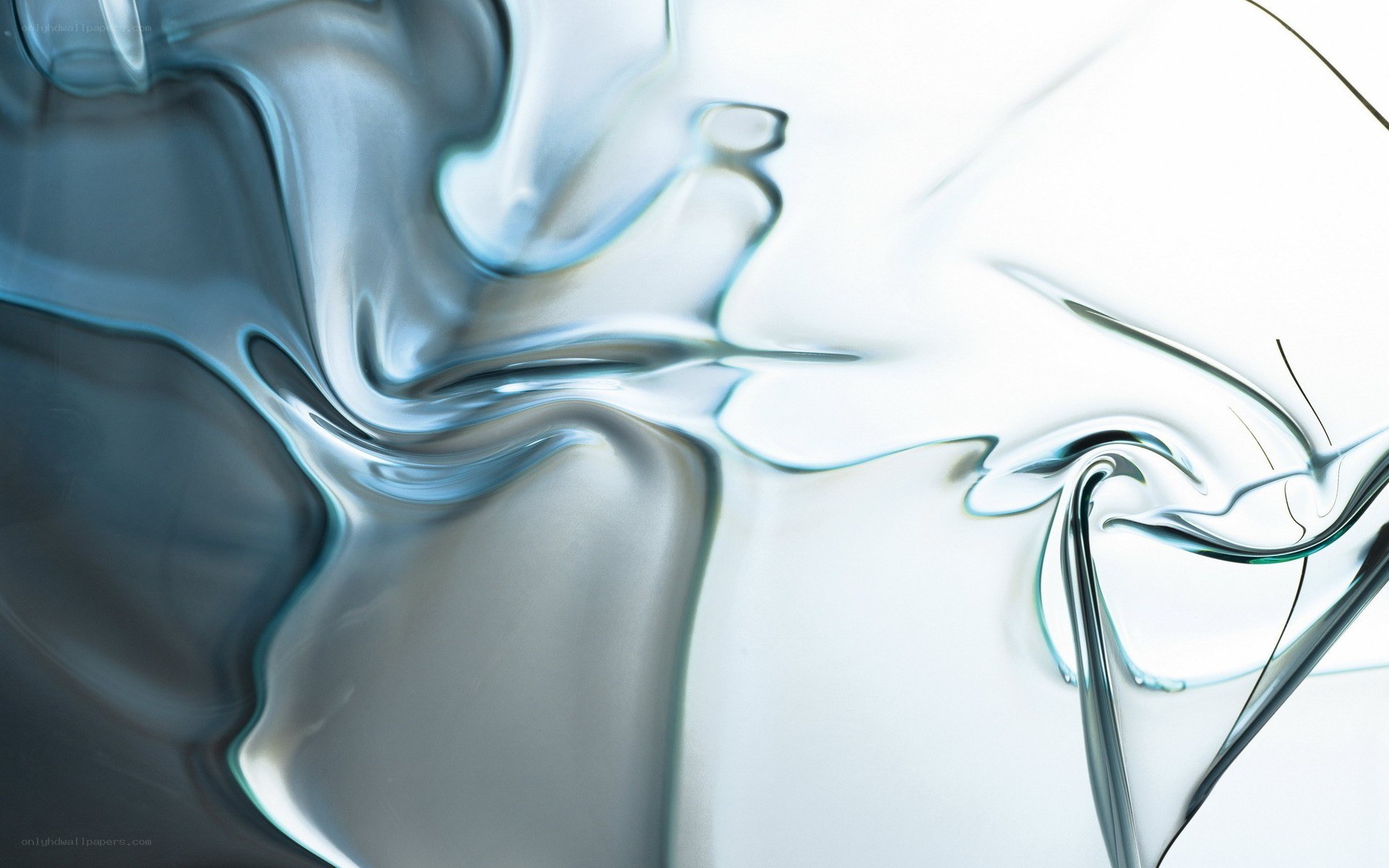 Abstract liquid metal swirl