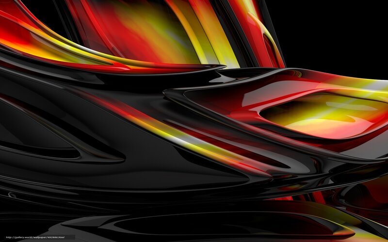 Abstract Liquid Shapes — Black