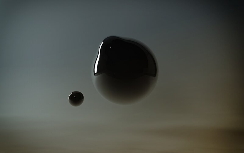 abstract liquid spheres