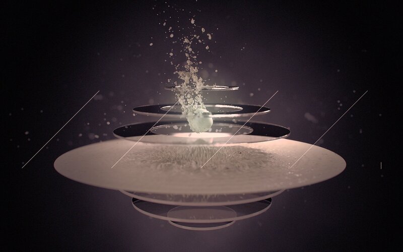 abstract liquid splash animation