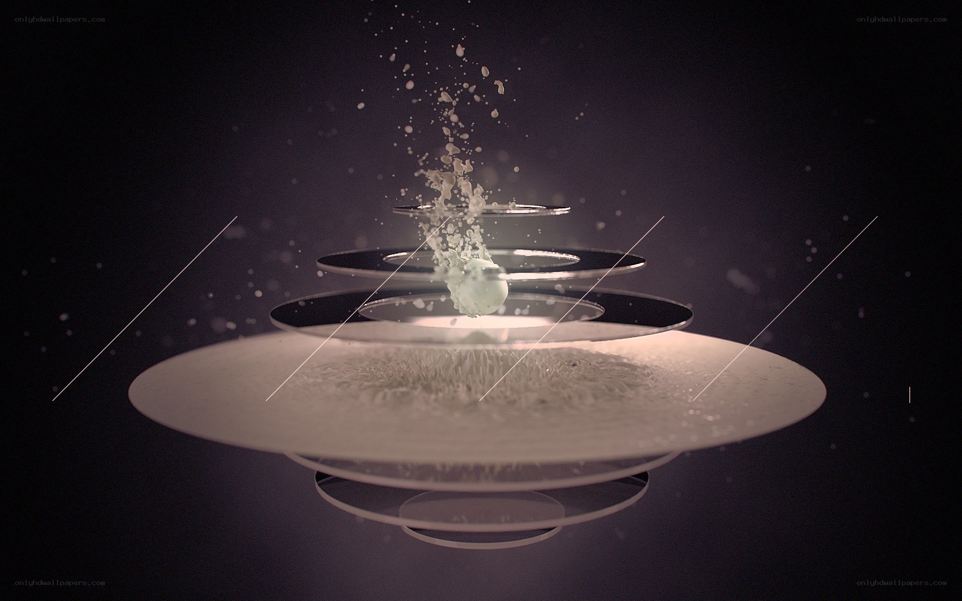 abstract liquid splash animation