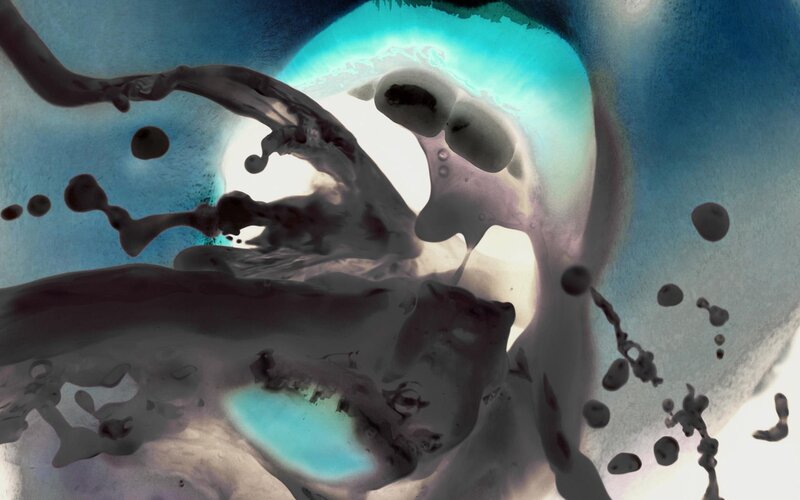 Abstract Liquid Splashes — Blue