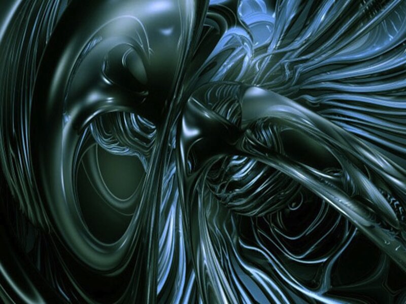 Abstract Liquid Swirl — Black