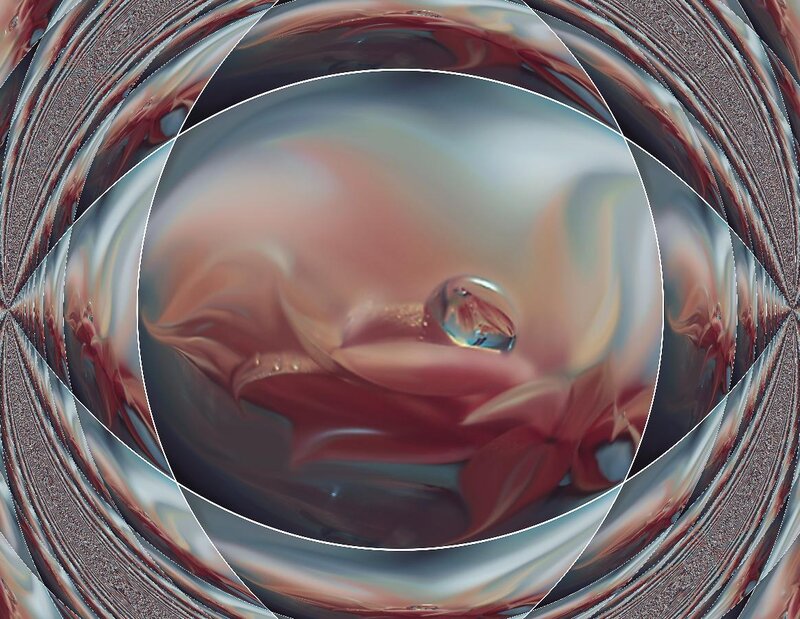 Abstract Liquid Swirl — Red