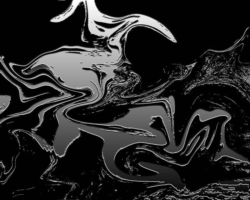 Abstract Liquid Swirls — Black, Chaotic