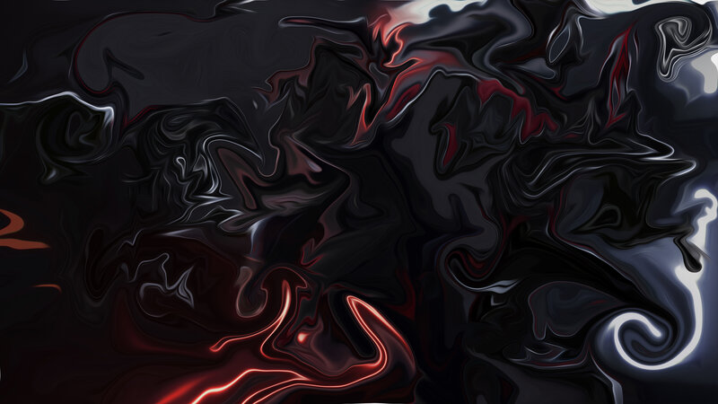 Abstract Liquid Swirls — Black, Dark