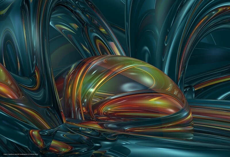 Abstract Liquid Swirls — Blue, Dynamic