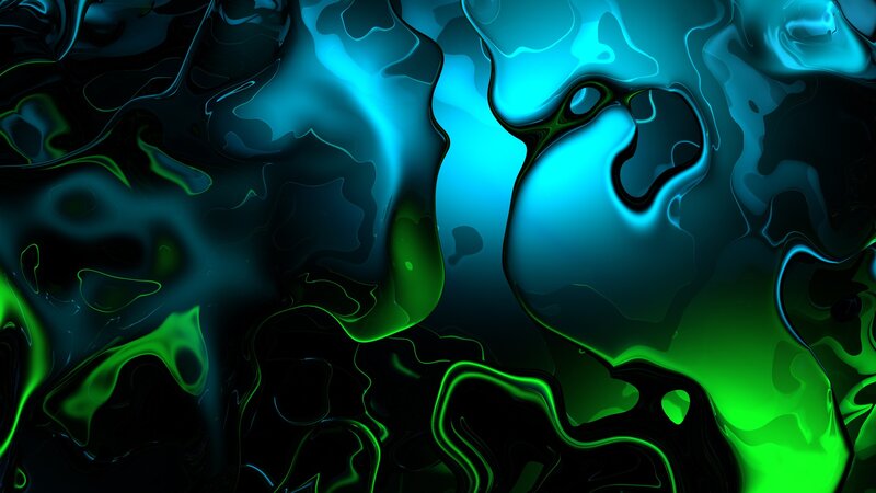 Abstract Liquid Swirls — Blue