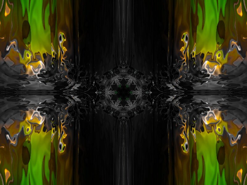 Abstract liquid symmetry art