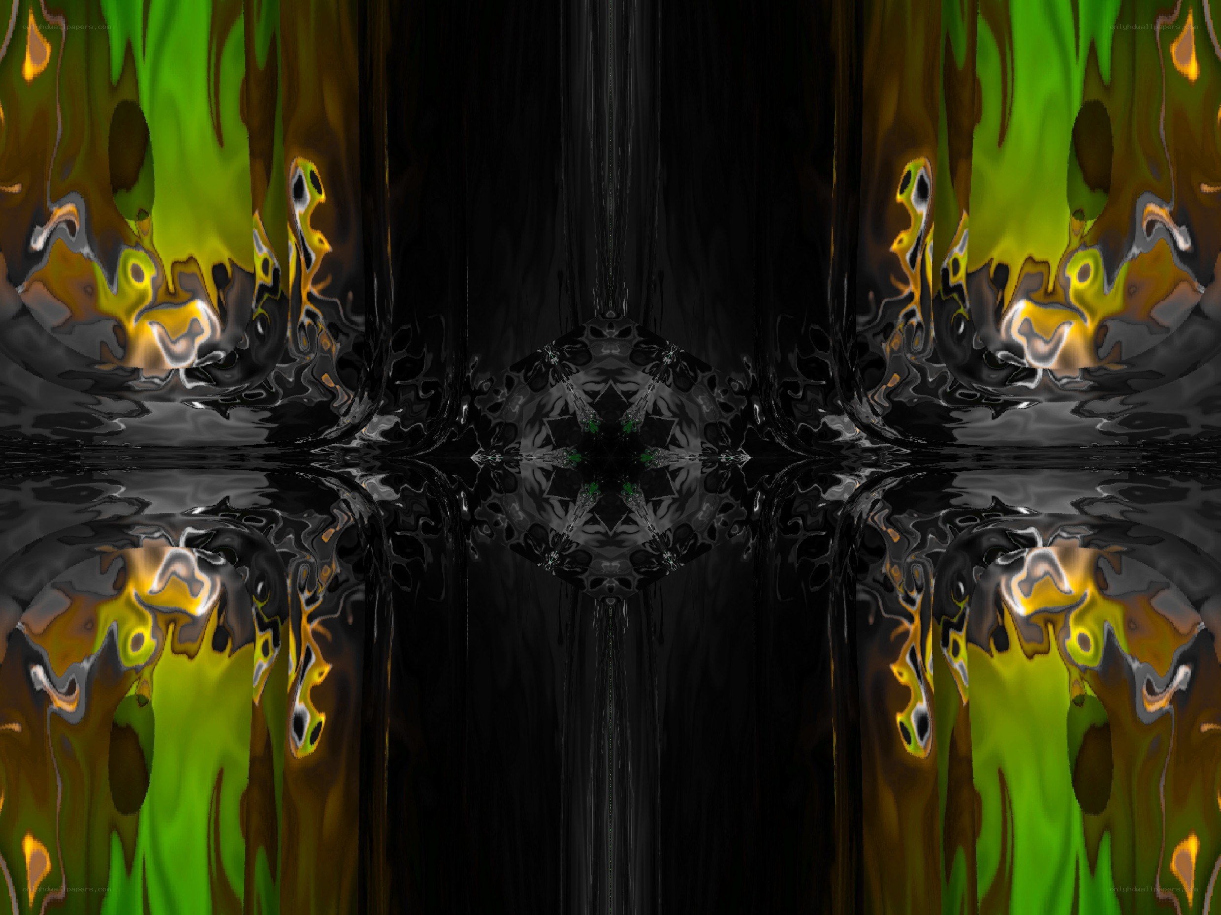Abstract liquid symmetry art