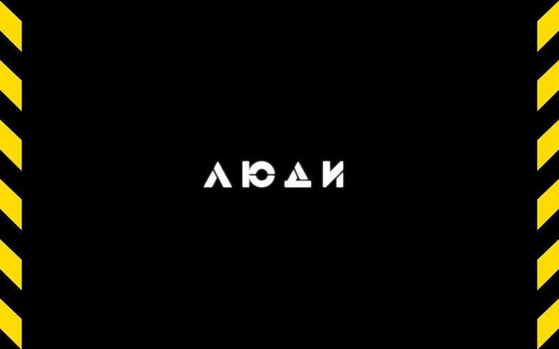 abstract logo on black background