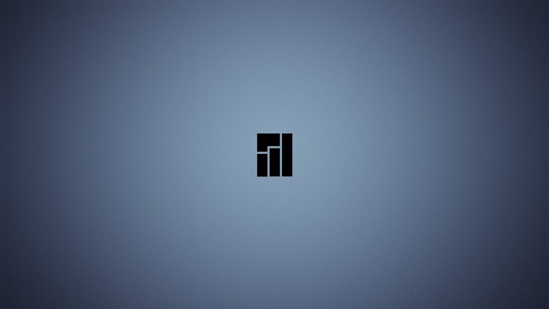 abstract logo on blue background