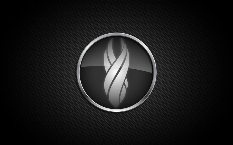 abstract logo on dark background