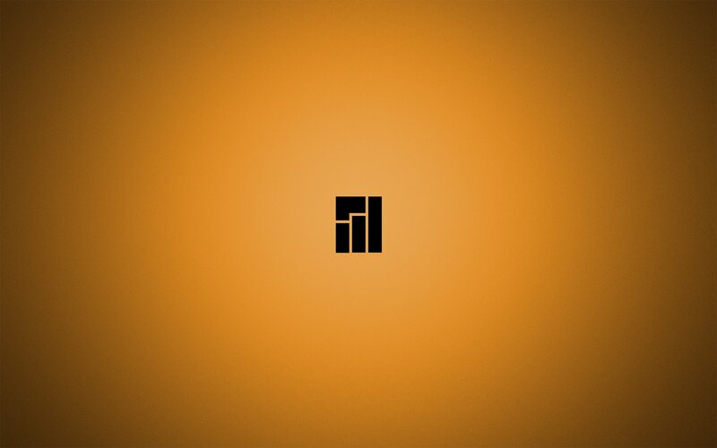 abstract logo on orange background