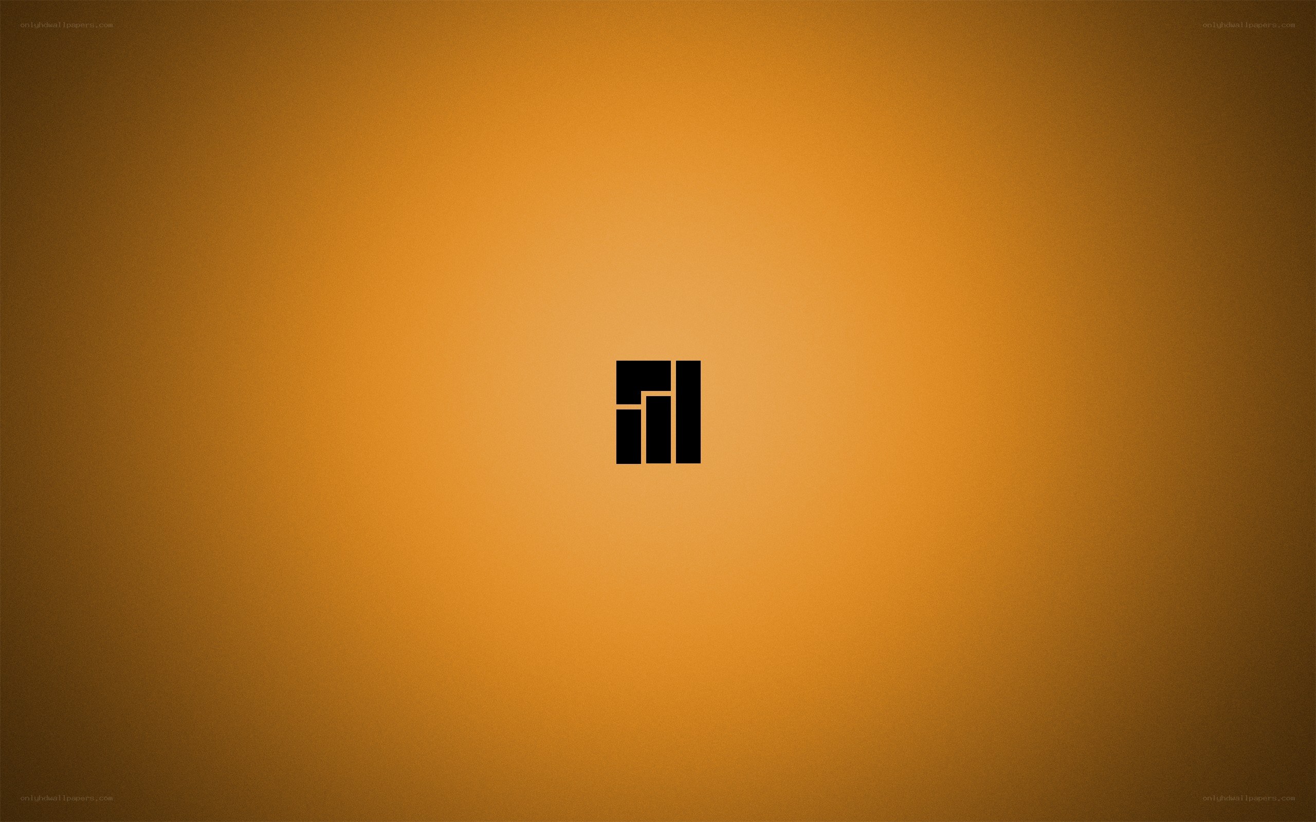 abstract logo on orange background